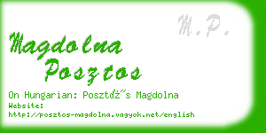 magdolna posztos business card